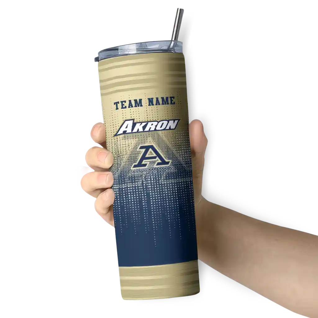 personalized-akron-zips-swirl-texture-blue-skinny-tumbler-premium-grade.webp