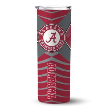Personalized Alabama Crimson Tide Camo Texture Crimson Skinny Tumbler