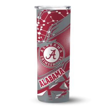 Personalized Alabama Crimson Tide Helmet Clash Crimson Skinny Tumbler