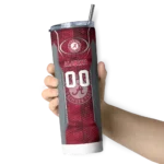 personalized-alabama-crimson-tide-stacked-diamond-crimson-skinny-tumbler-best-selling.webp