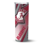 personalized-alabama-crimson-tide-web-stripes-crimson-white-skinny-tumbler-best-selling.webp