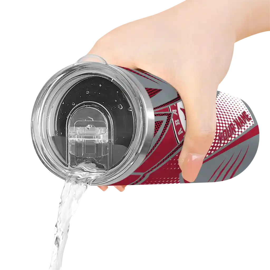 personalized-alabama-crimson-tide-web-stripes-crimson-white-skinny-tumbler-latest-model.webp