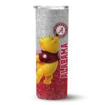 personalized-alabama-crimson-tide-winnie-the-pooh-crimson-gray-skinny-tumbler-best-selling-1.webp