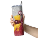 personalized-alabama-crimson-tide-winnie-the-pooh-crimson-gray-skinny-tumbler-best-selling-1.webp