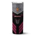 personalized-arizona-state-sun-devils-hexagon-honeycomb-maroon-black-skinny-tumbler-best-selling.webp
