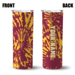 personalized-arizona-state-sun-devils-metallic-grid-maroon-skinny-tumbler-best-selling.webp