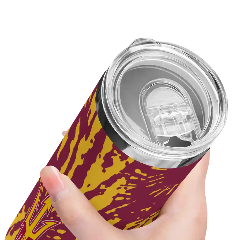 personalized-arizona-state-sun-devils-metallic-grid-maroon-skinny-tumbler-high-quality.webp