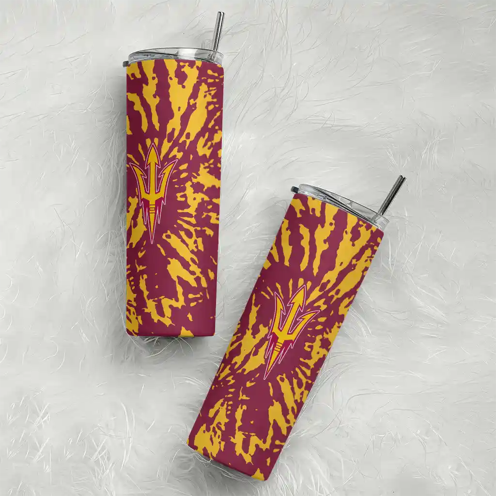 personalized-arizona-state-sun-devils-metallic-grid-maroon-skinny-tumbler-top-rated.webp