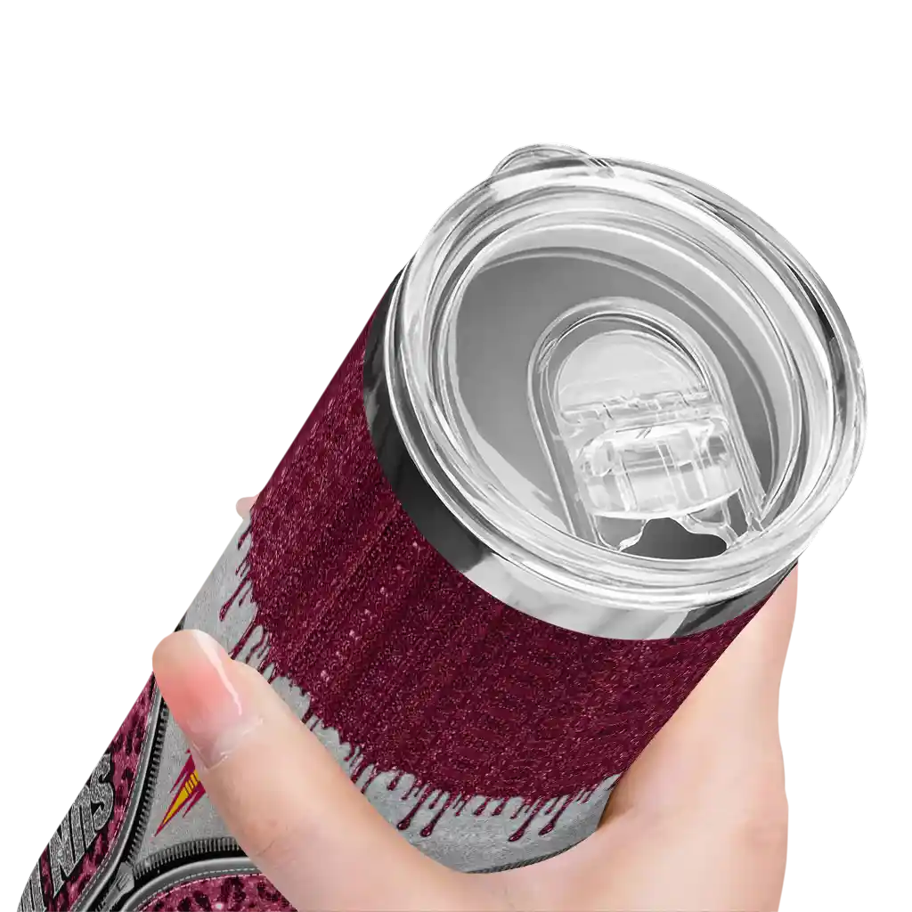 personalized-arizona-state-sun-devils-sparkle-drip-maroon-skinny-tumbler-high-quality.webp