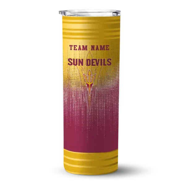 personalized arizona state sun devils swirl texture maroon skinny tumbler best selling