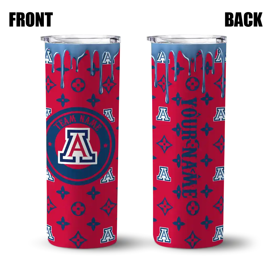personalized-arizona-wildcats-camo-streak-red-skinny-tumbler-fashion-forward.webp
