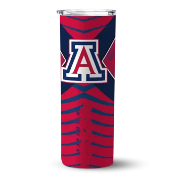 Personalized Arizona Wildcats Camo Texture Red Skinny Tumbler