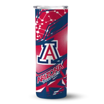 Personalized Arizona Wildcats Helmet Clash Red Skinny Tumbler