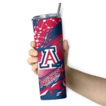personalized-arizona-wildcats-helmet-clash-red-skinny-tumbler-best-selling.webp