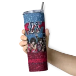 personalized-arizona-wildcats-kiss-band-navy-skinny-tumbler-best-selling-1.webp