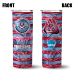 personalized-arizona-wildcats-patterned-waves-red-skinny-tumbler-best-selling-1.webp