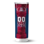 personalized-arizona-wildcats-stacked-diamond-red-skinny-tumbler-best-selling.webp