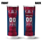 personalized-arizona-wildcats-stacked-diamond-red-skinny-tumbler-best-selling.webp