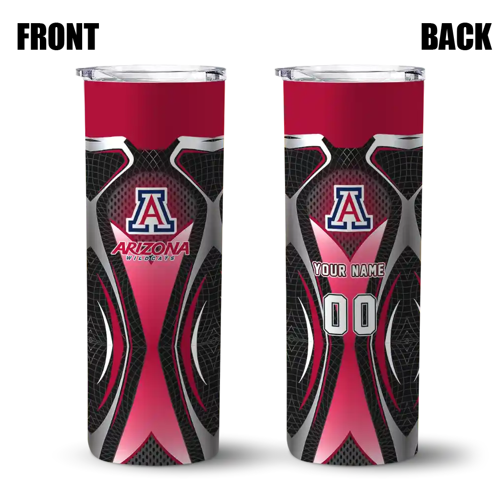 personalized-arizona-wildcats-superman-emblem-red-black-skinny-tumbler-fashion-forward.webp