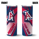 personalized-arizona-wildcats-web-stripes-red-white-skinny-tumbler-best-selling.webp