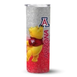 personalized-arizona-wildcats-winnie-the-pooh-red-gray-skinny-tumbler-best-selling-1.webp