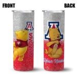 personalized-arizona-wildcats-winnie-the-pooh-red-gray-skinny-tumbler-best-selling-1.webp