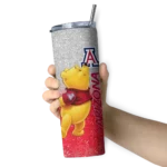 personalized-arizona-wildcats-winnie-the-pooh-red-gray-skinny-tumbler-best-selling-1.webp