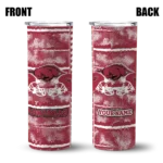 personalized-arkansas-razorbacks-chevron-patch-red-skinny-tumbler-best-selling.webp