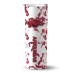 personalized-arkansas-razorbacks-claw-marks-red-white-skinny-tumbler-best-selling.webp