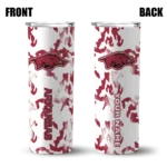 personalized-arkansas-razorbacks-claw-marks-red-white-skinny-tumbler-best-selling.webp