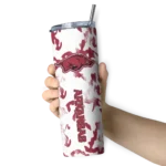 personalized-arkansas-razorbacks-claw-marks-red-white-skinny-tumbler-best-selling-1.webp