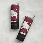 personalized-arkansas-razorbacks-hello-kitty-red-black-skinny-tumbler-best-selling-1.webp