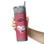 personalized-arkansas-razorbacks-pixel-fade-red-skinny-tumbler-best-selling-1.webp