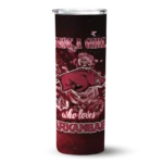 personalized-arkansas-razorbacks-rose-romance-red-black-skinny-tumbler-best-selling-1.webp