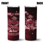 personalized-arkansas-razorbacks-rose-romance-red-black-skinny-tumbler-best-selling-1.webp