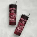 personalized-arkansas-razorbacks-rose-romance-red-black-skinny-tumbler-best-selling-1.webp