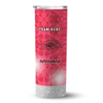 personalized-arkansas-razorbacks-starburst-tiles-red-skinny-tumbler-best-selling-1.webp