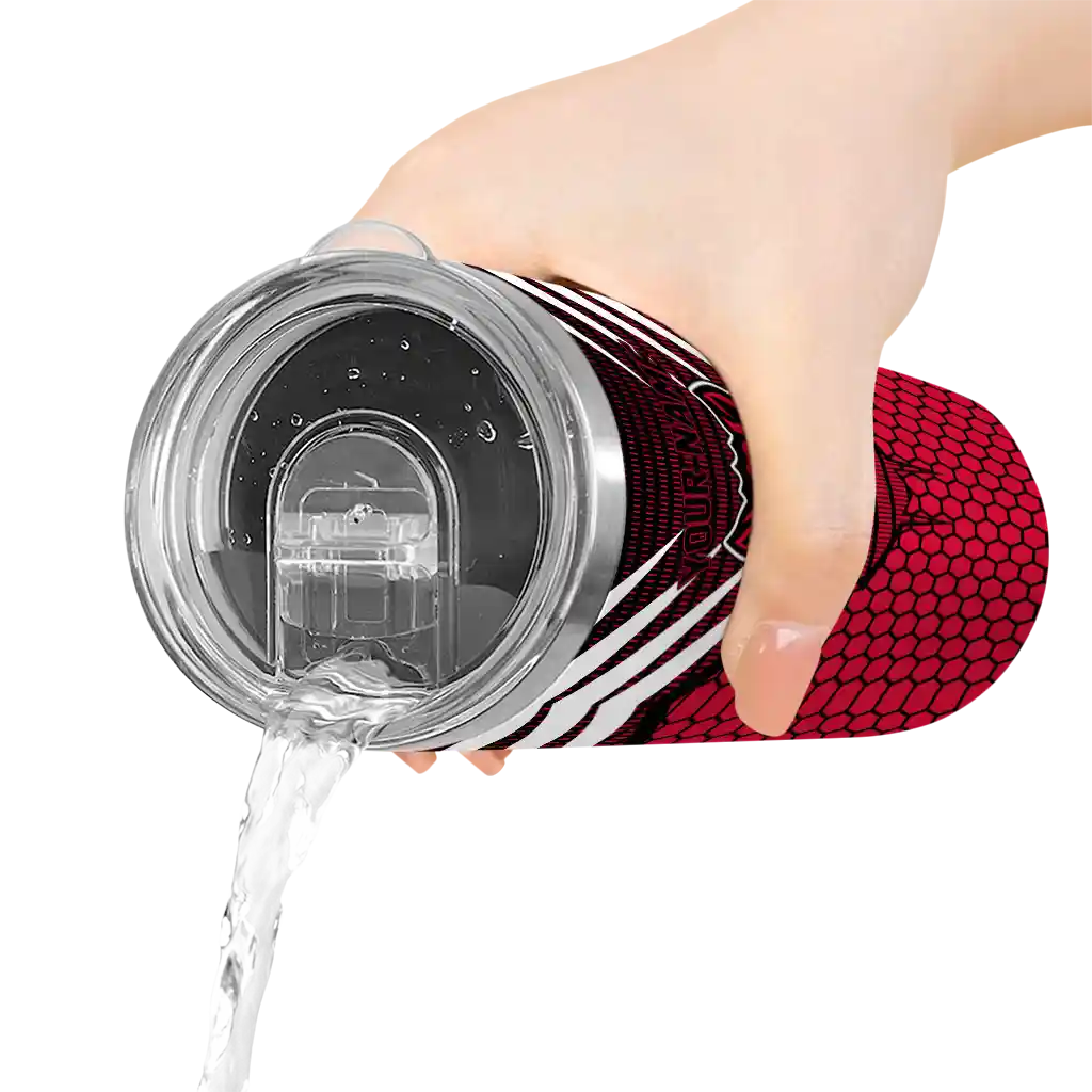 personalized-arkansas-state-red-wolves-chevron-stripes-scarlet-skinny-tumbler-latest-model.webp