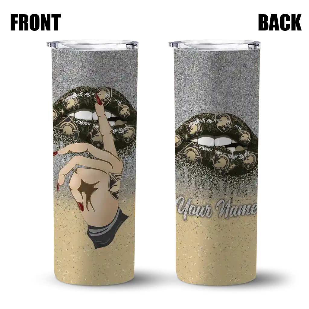 personalized-army-black-knights-sparkle-lips-gold-skinny-tumbler-fashion-forward-2.webp