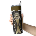 personalized-army-black-knights-superman-emblem-gold-black-skinny-tumbler-best-selling.webp