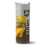 personalized-army-black-knights-winnie-the-pooh-gold-gray-skinny-tumbler-best-selling.webp