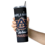 personalized-auburn-tigers-rose-romance-navy-blue-black-skinny-tumbler-best-selling.webp