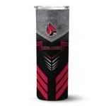 personalized-ball-state-cardinals-hexagon-honeycomb-red-black-skinny-tumbler-best-selling.webp