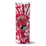 personalized-ball-state-cardinals-metallic-grid-red-skinny-tumbler-best-selling.webp