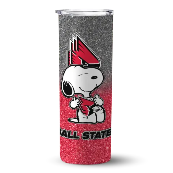 personalized ball state cardinals snoopy attitude red skinny tumbler best selling 1