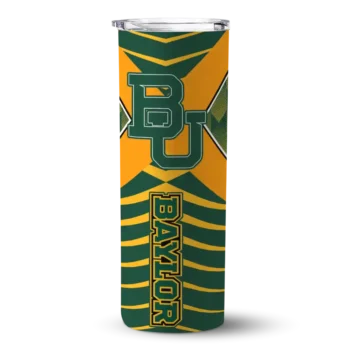 Baylor Bears Tumber - Personalized Camo Texture Skinny Green