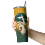 personalized baylor bears sparkle lips green skinny tumbler best selling 2 1 4.webp