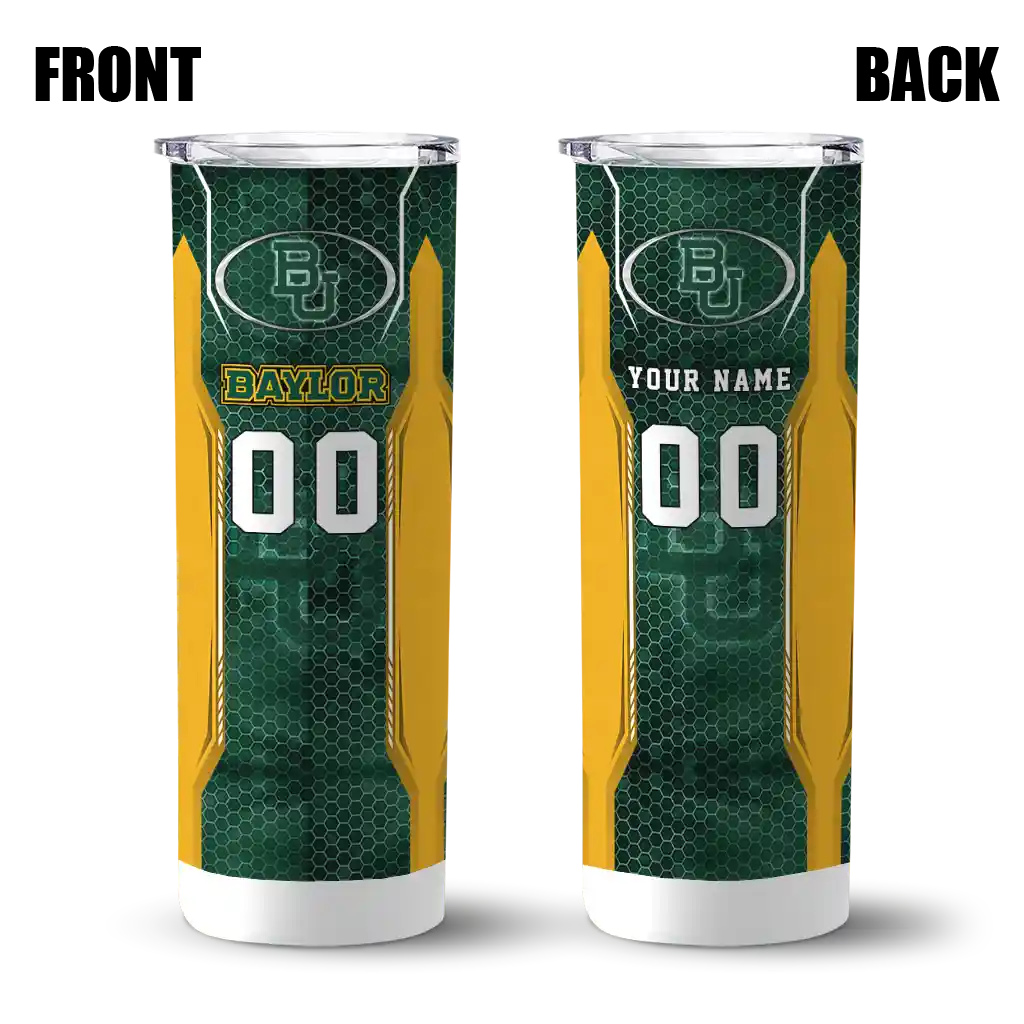 personalized-baylor-bears-stacked-diamond-green-skinny-tumbler-fashion-forward.webp