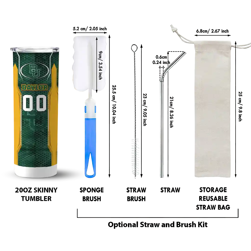 personalized-baylor-bears-stacked-diamond-green-skinny-tumbler-new-arrival.webp