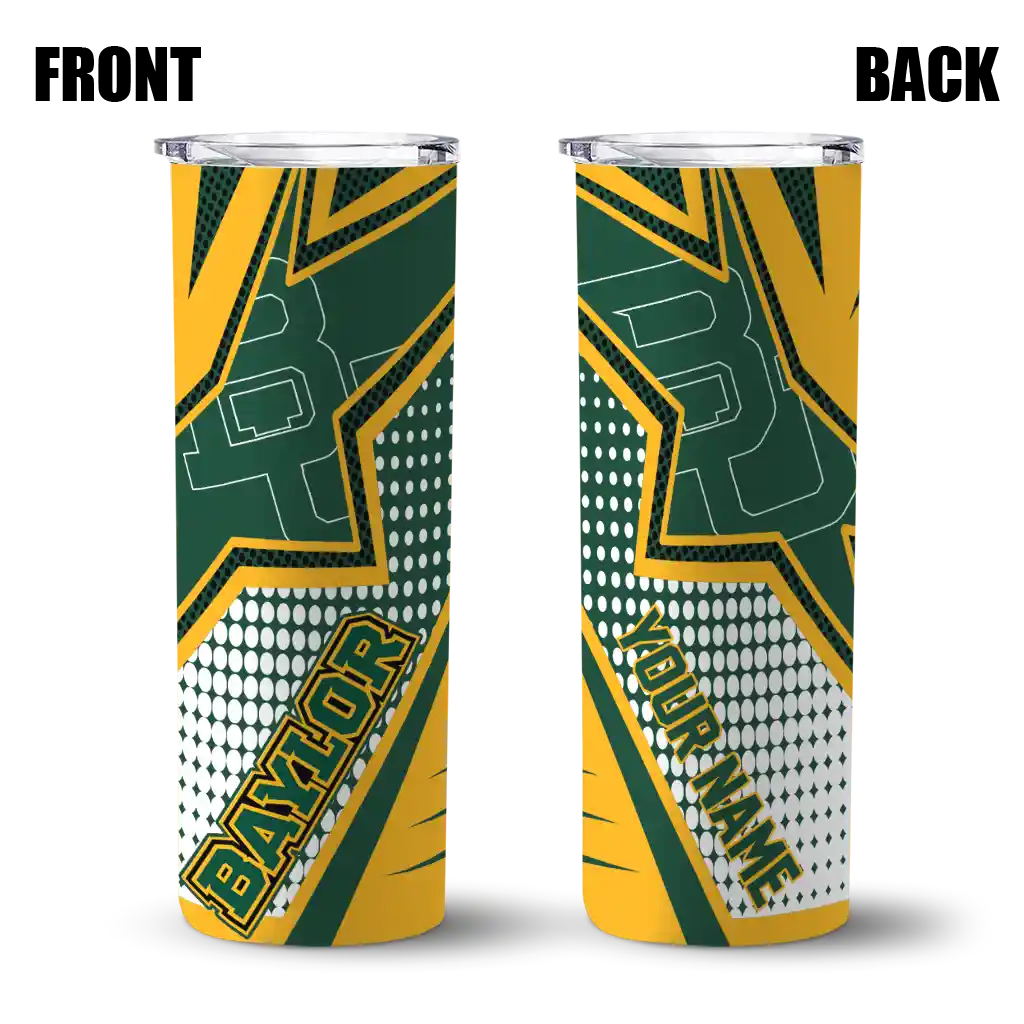 personalized-baylor-bears-web-stripes-green-white-skinny-tumbler-fashion-forward.webp